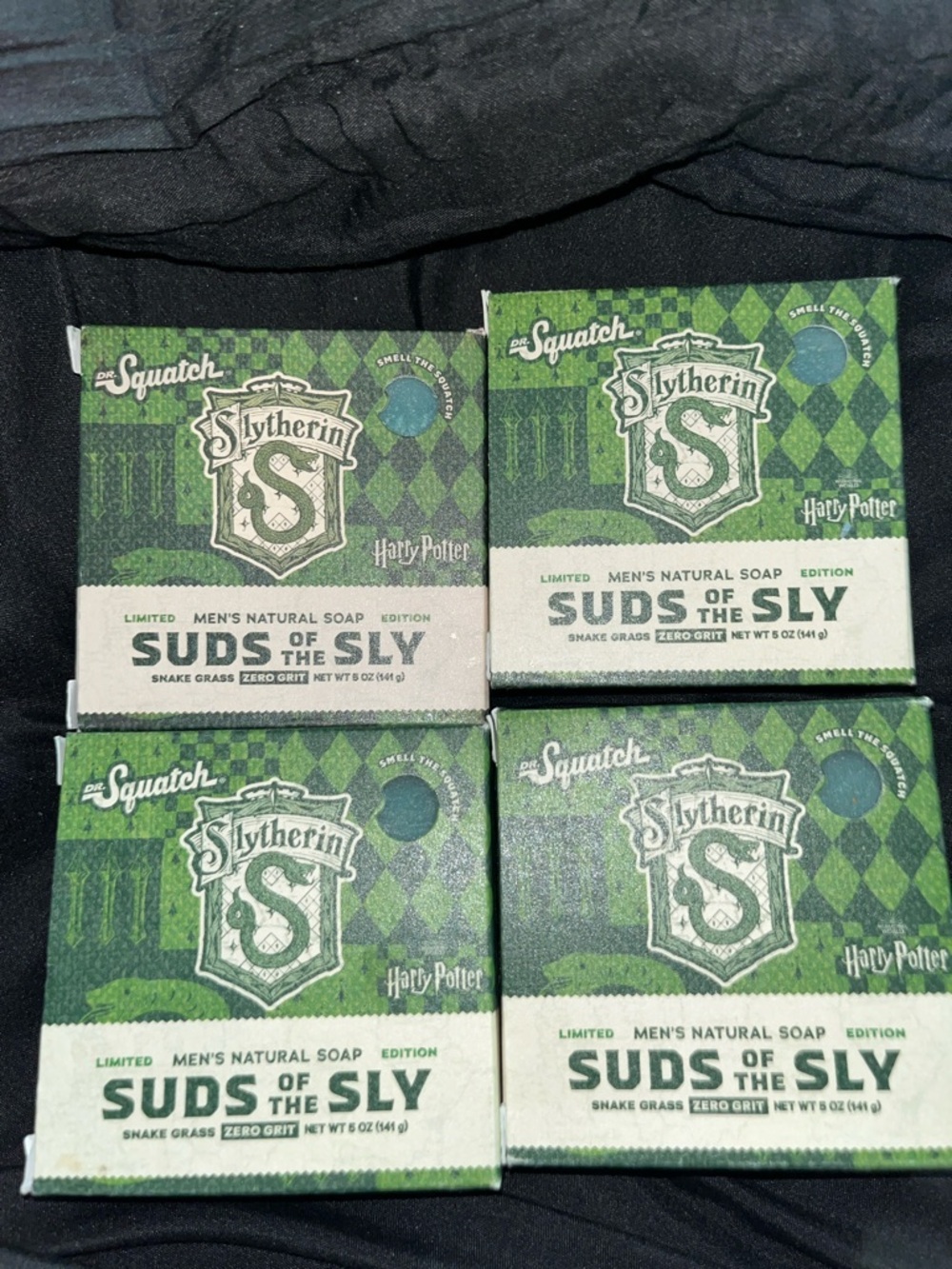 Dr Squatch Soap Suds Of The Sly Harry Potter Slytherin House 4 Bars NEW